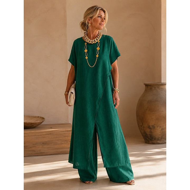 Simone | Relaxed Wrap-Front Two-Piece Set