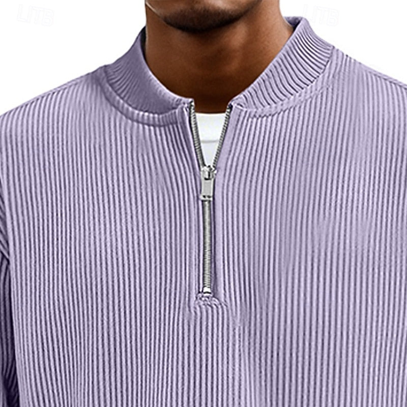 Emerson | Ribbed Quarter-Zip Sweater
