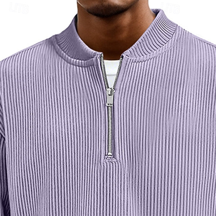 Emerson | Ribbed Quarter-Zip Sweater