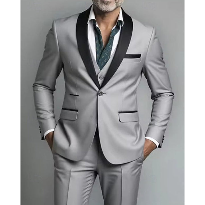 Frederick | Contrast-Lapel Three-Piece Set