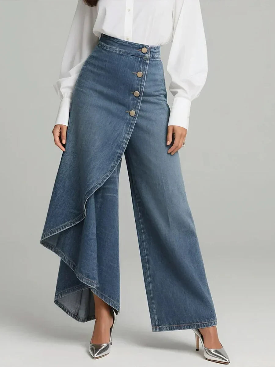 Tilly | Elegant High Waisted Wide-leg Pants