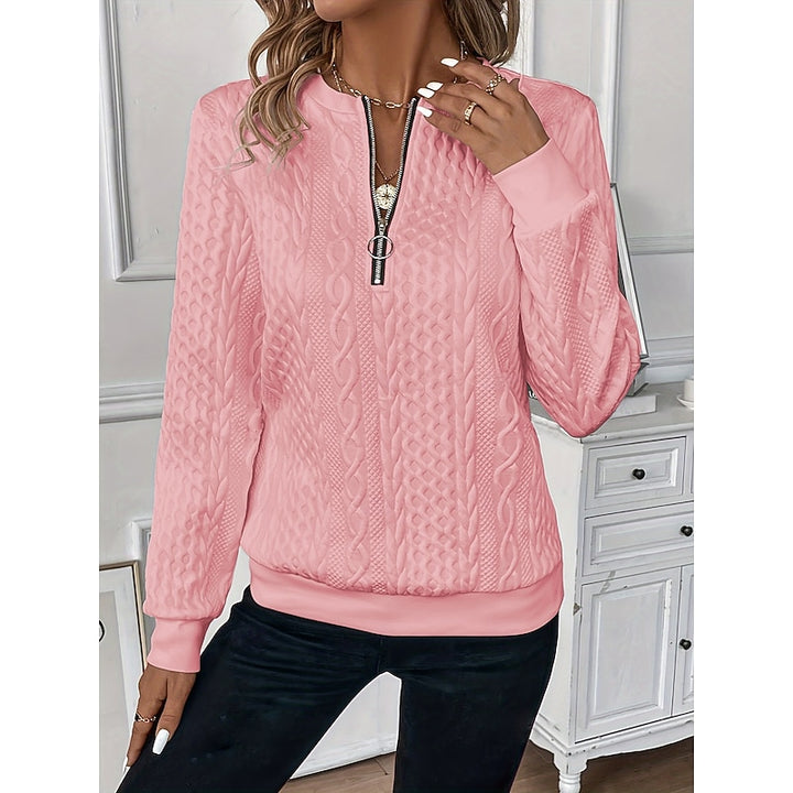 Felicity | Textured Quarter-Zip Pullover