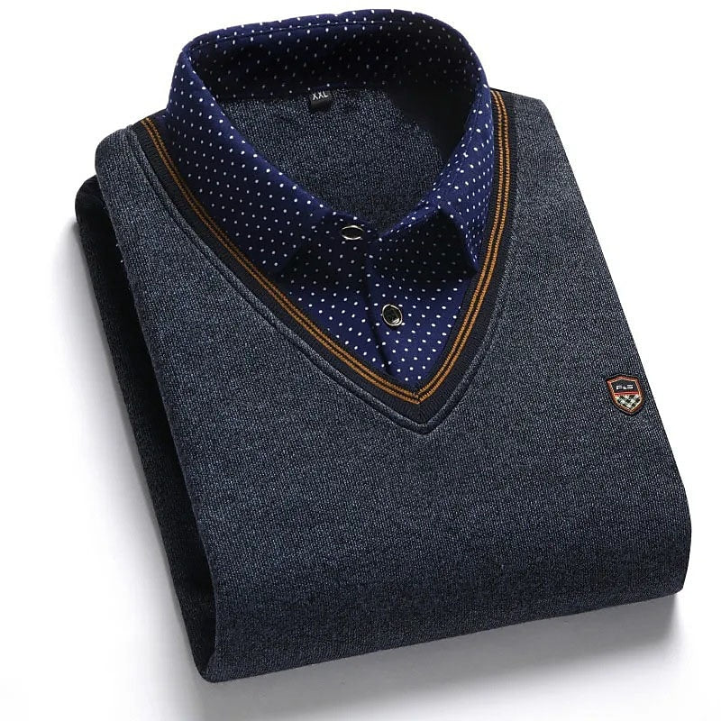 Warrick | Layered Mock-Collar Sweater