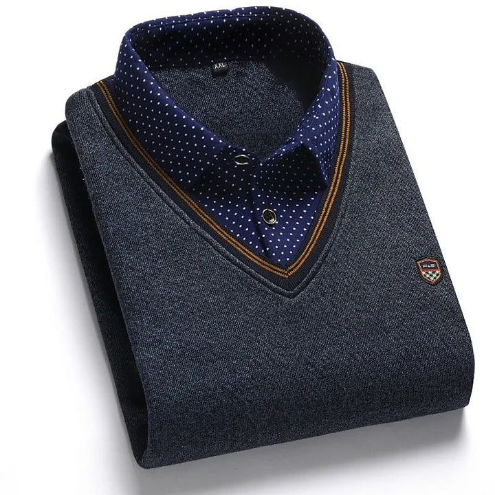 Warrick | Layered Mock-Collar Sweater