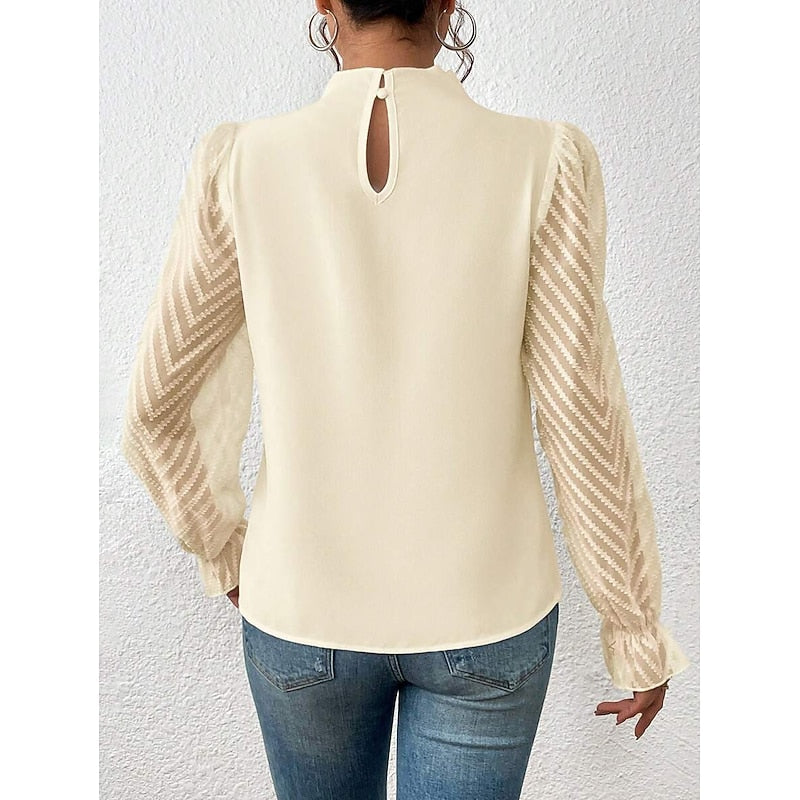 Odette | Elegant High-Neck Blouse
