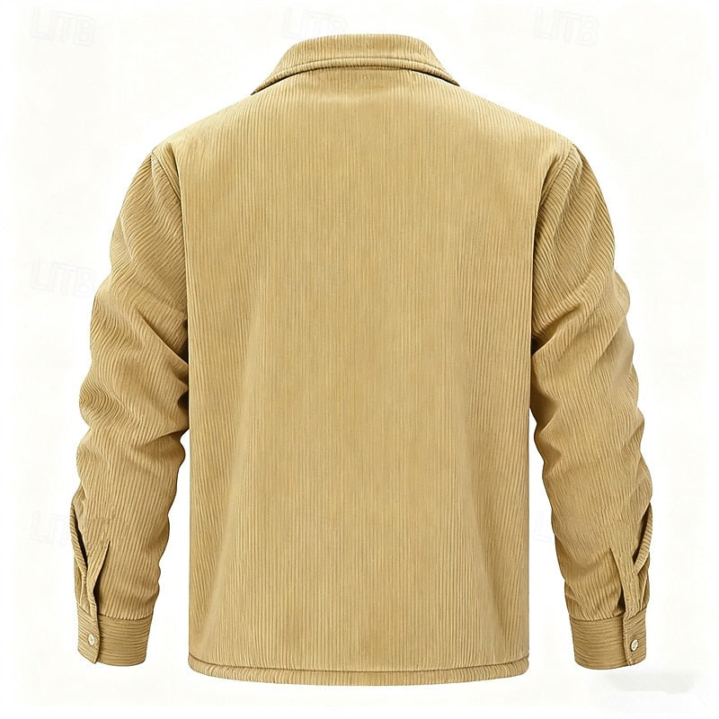 Alden | Ribbed Sherpa-Lined Jacket