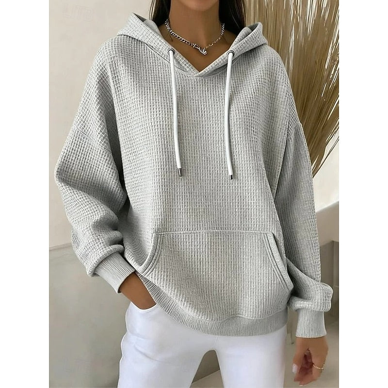 Marion | Relaxed Waffle-Knit Hoodie
