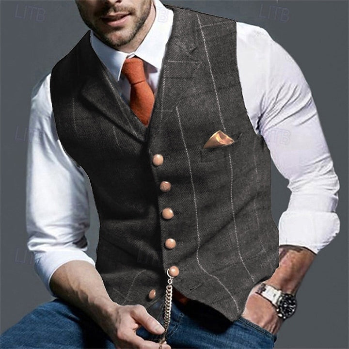 Everard | Herringbone Single-Breasted Vest