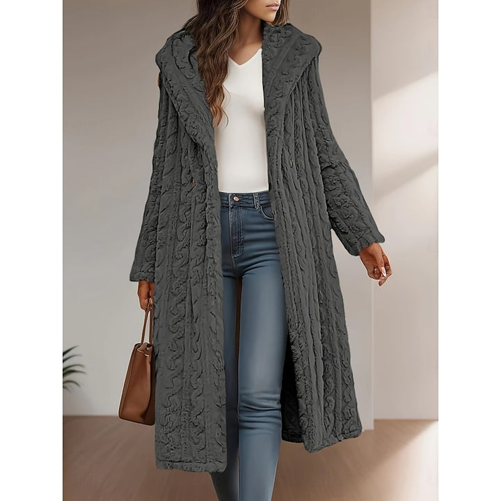 Verity | Plush Hooded Longline Coat