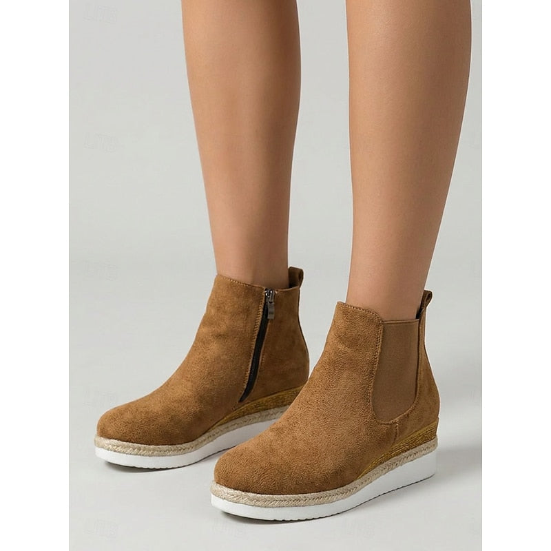 Della | Wedge Chelsea Ankle Boots
