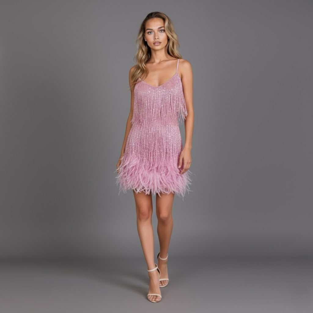 Nadia | Fringed Party Dress