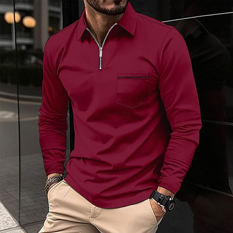 Maddox | Refined Quarter-Zip Polo Shirt