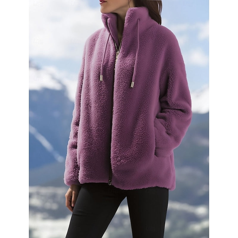 Daphne | Cozy Stand-Collar Zip Jacket