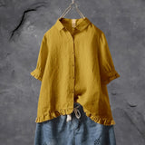 Nora | Relaxed Ruffle-Hem Blouse