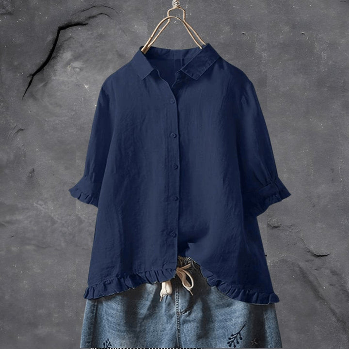 Nora | Relaxed Ruffle-Hem Blouse