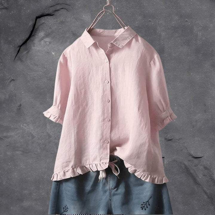 Nora | Relaxed Ruffle-Hem Blouse