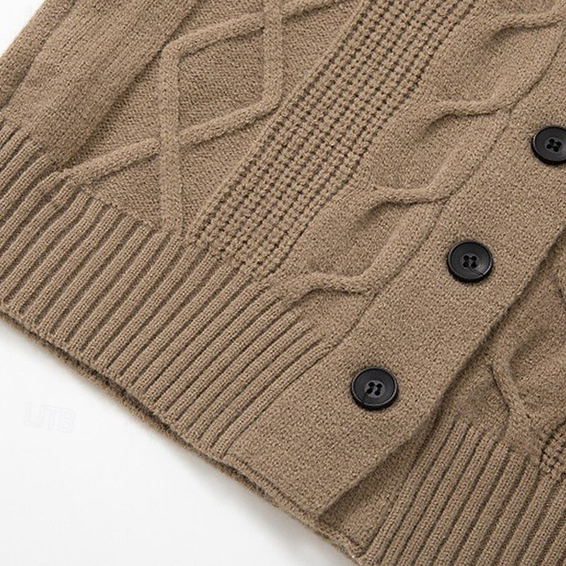 Walker | Cable-Knit Shawl Collar Cardigan