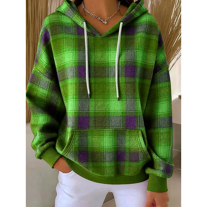 Marnie | Cozy Checked Pullover Hoodie