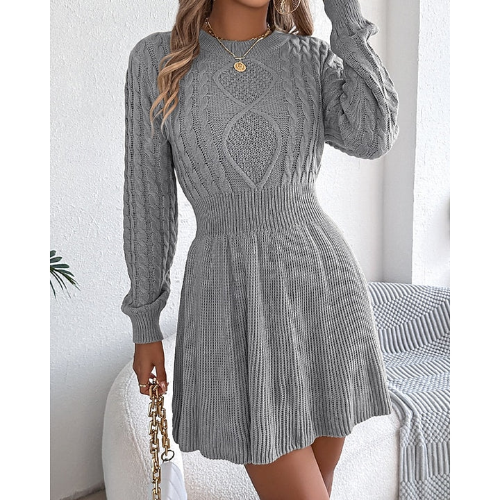 Winifred | Cable-Knit Christmas Sweater Dress