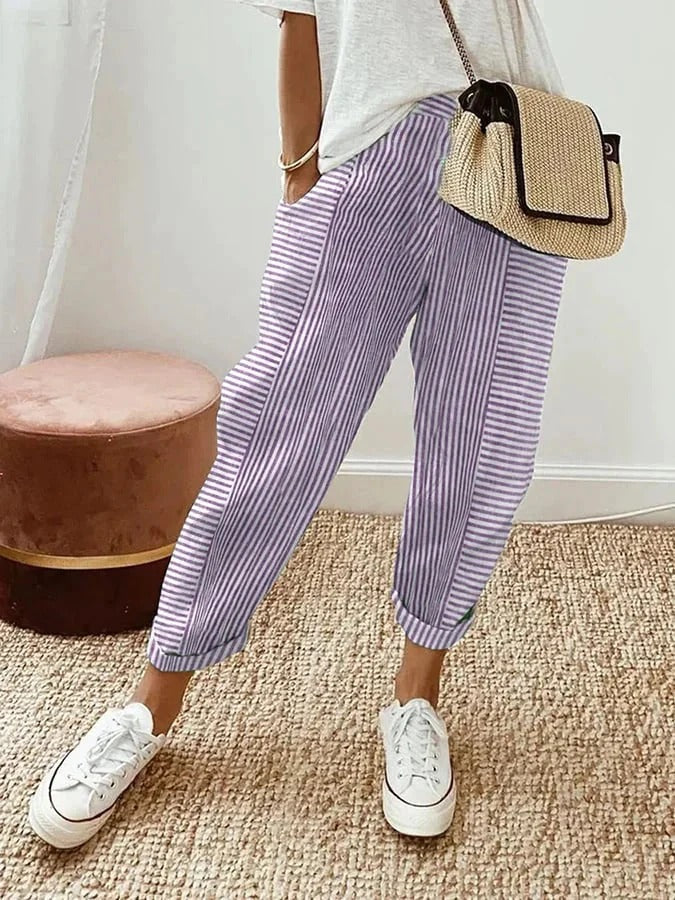 Kylie | Relaxed Striped Summer Pants