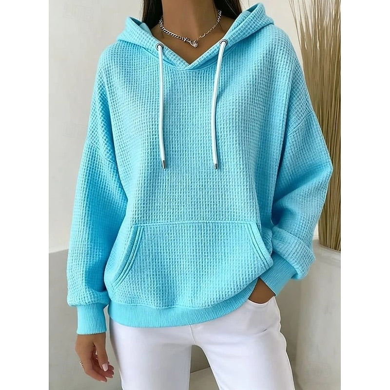 Marion | Relaxed Waffle-Knit Hoodie