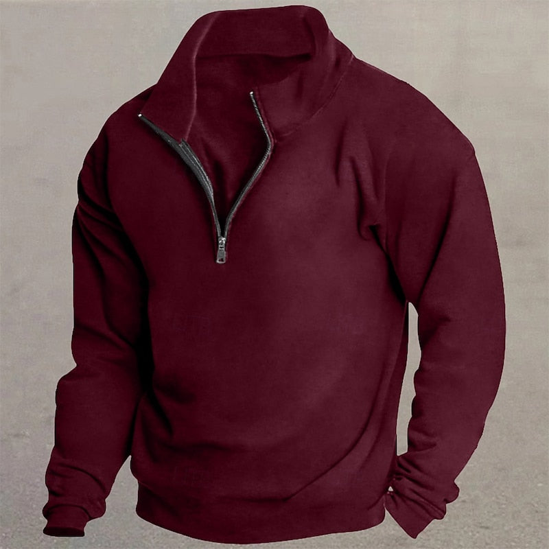 Garrett | Quarter-Zip Standing Collar Sweatshirt