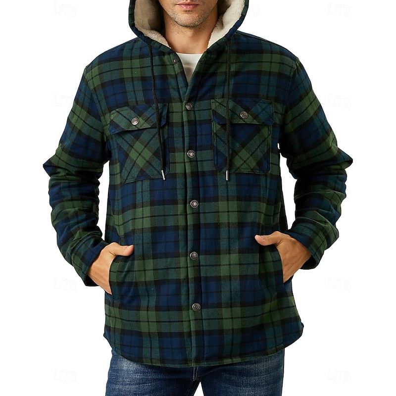 Chandler | Hooded Plaid Shacket