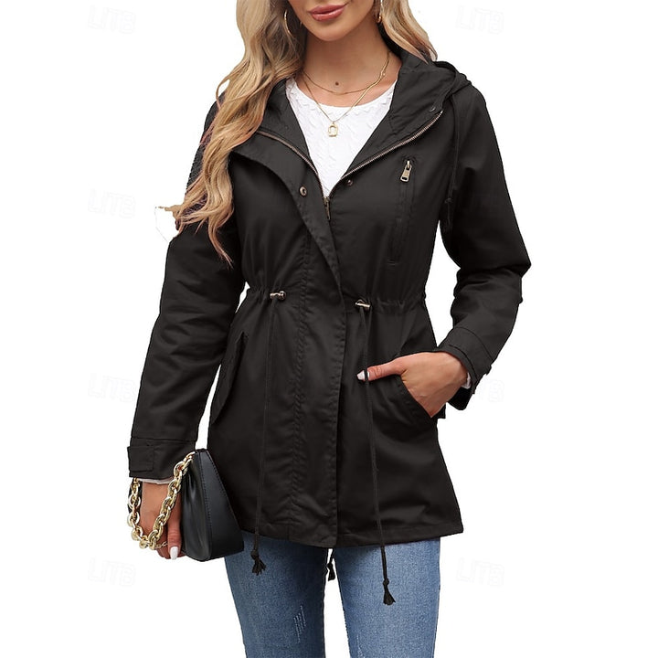 Annabelle | Hooded Drawstring Trench Coat