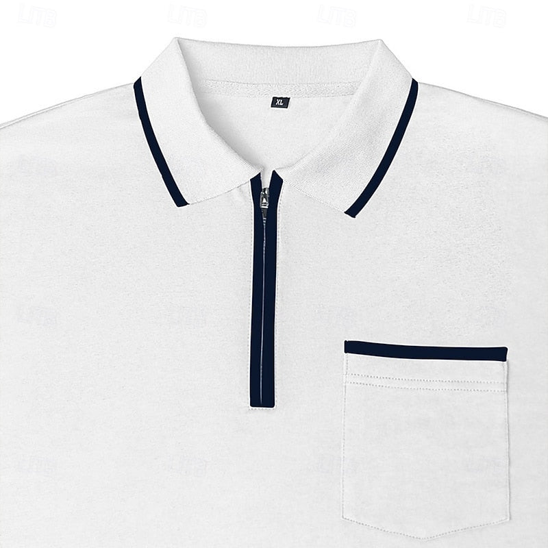 Sheldon | Quarter-Zip Long Sleeve Polo Shirt