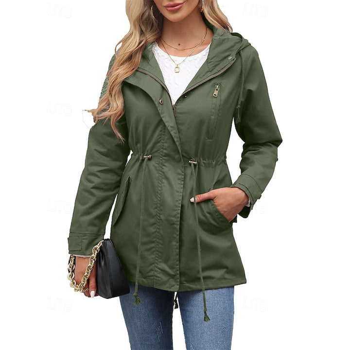 Annabelle | Hooded Drawstring Trench Coat