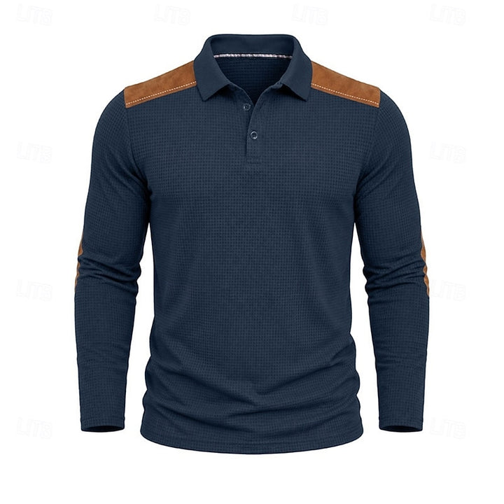 Douglas | Textured Colour-Block Polo Shirt