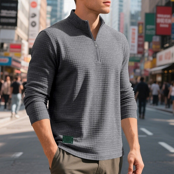 Rylan | Quarter-Zip Waffle-Textured Sweater