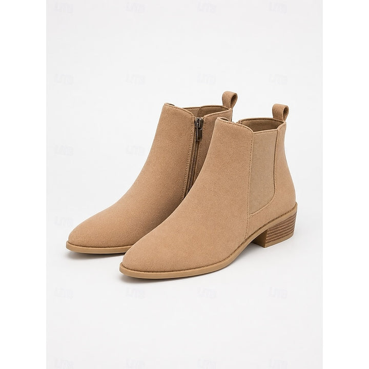 Faye | Pointed-Toe Block Heel Ankle Boots