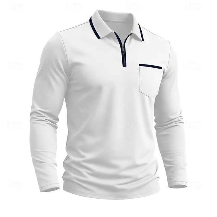 Sheldon | Quarter-Zip Long Sleeve Polo Shirt