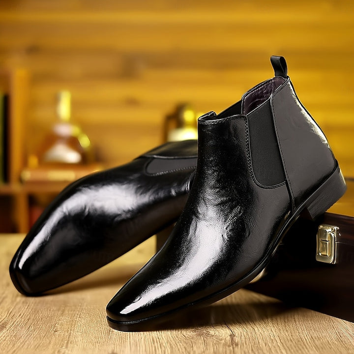 Gareth | Polished Ankle Chelsea Boots