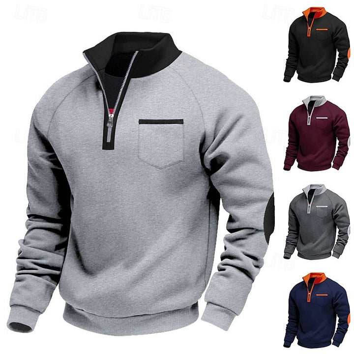 Hollis | Quarter-Zip Colour-Block Pullover