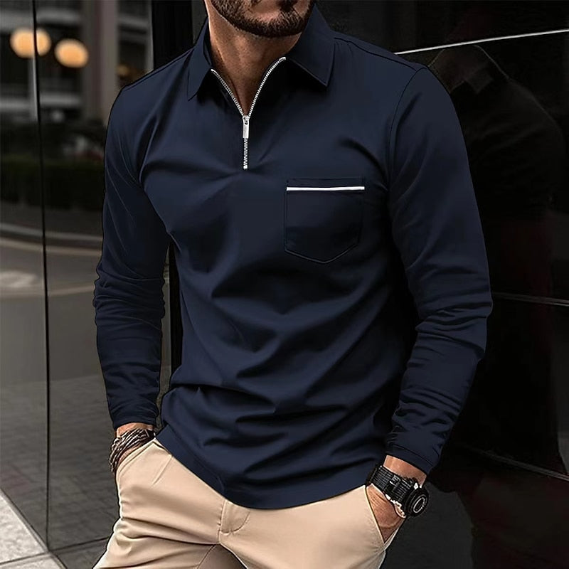 Maddox | Refined Quarter-Zip Polo Shirt