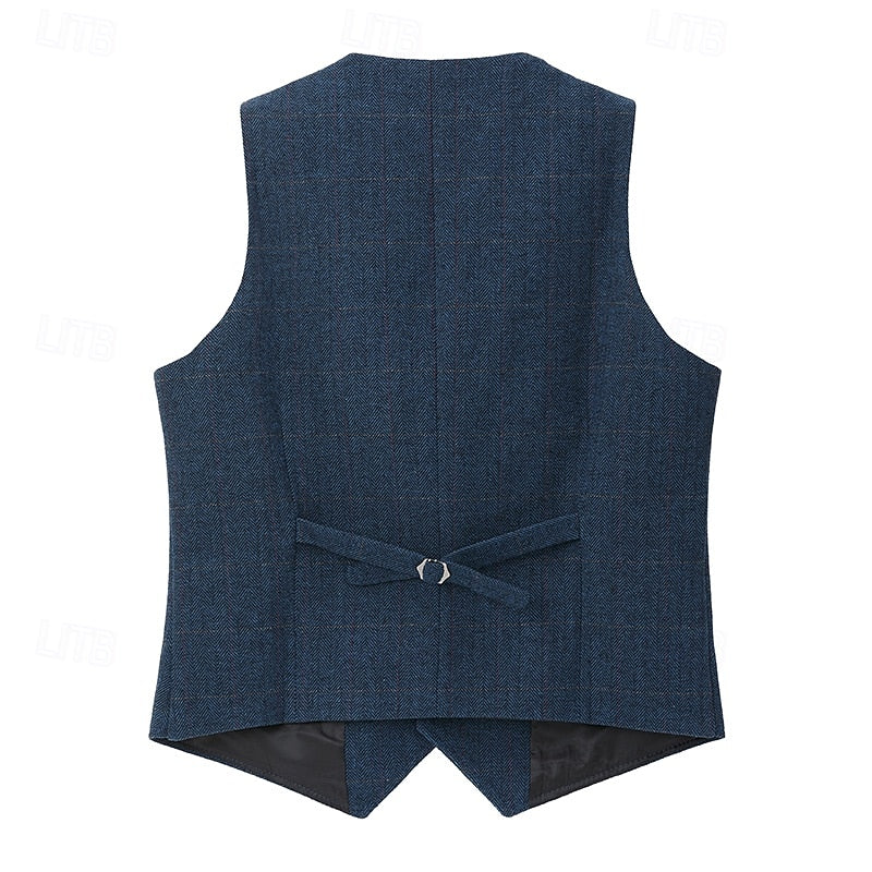 Everard | Herringbone Single-Breasted Vest