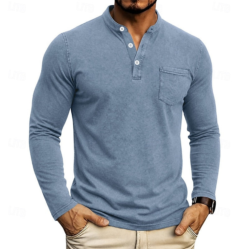 Russell | Long-Sleeve Henley Shirt