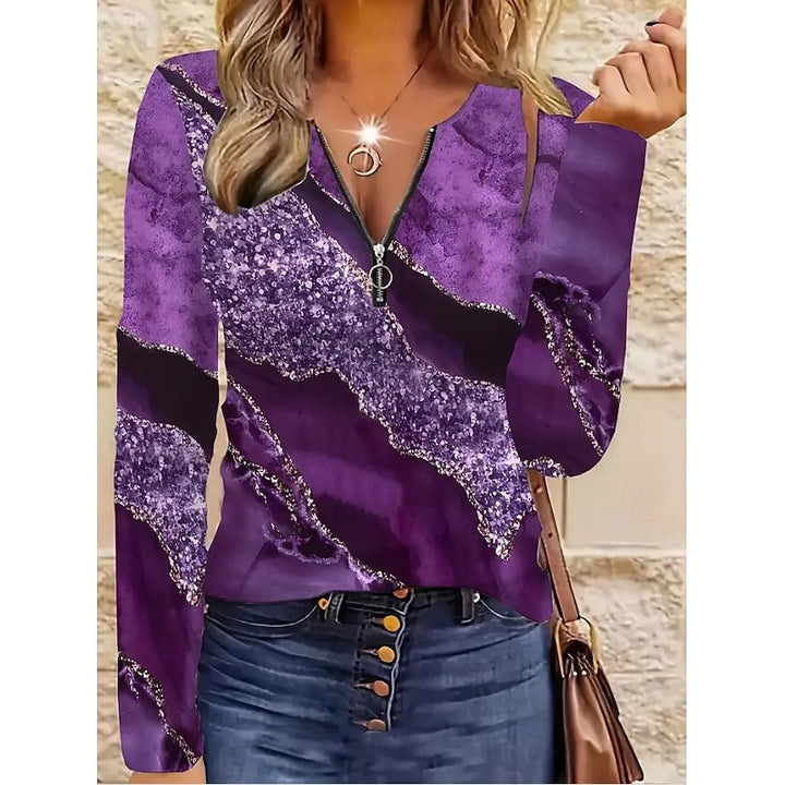 Ingrid | Bohemian Quarter-Zip Top