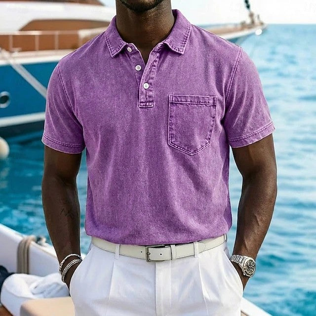 Nolan | Vintage Pocket Polo Shirt