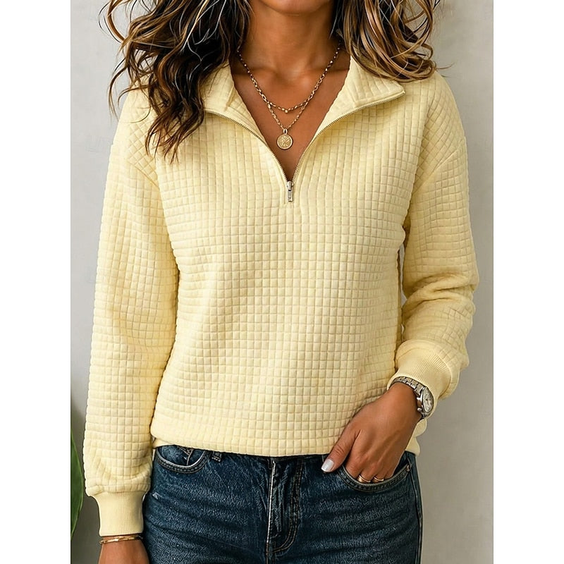Maren | Quarter-Zip Textured Pullover