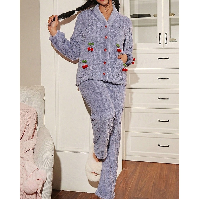Annette | Cozy Cherry Two-Piece Set