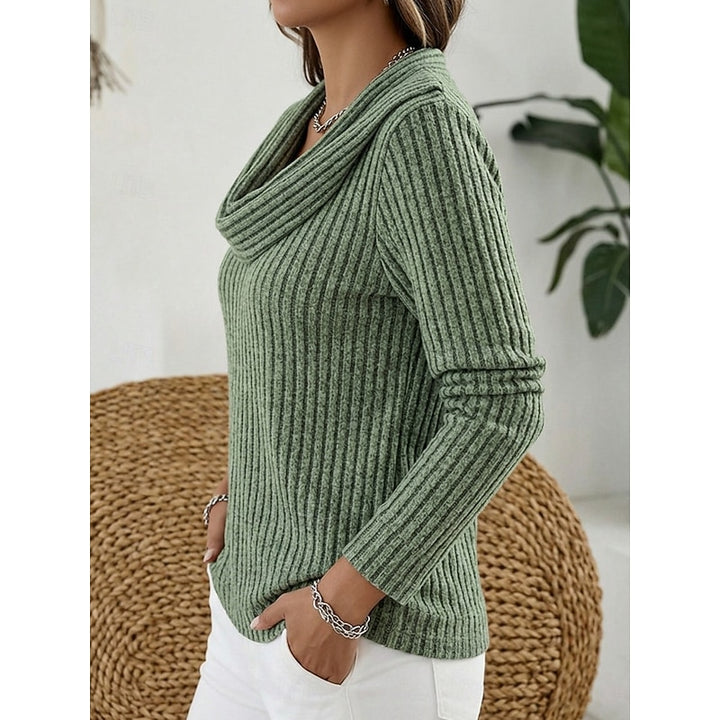 Imogen | Cowl Neck Ribbed Sweater