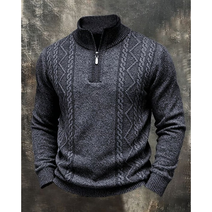 Winston | Textured Quarter-Zip Sweater
