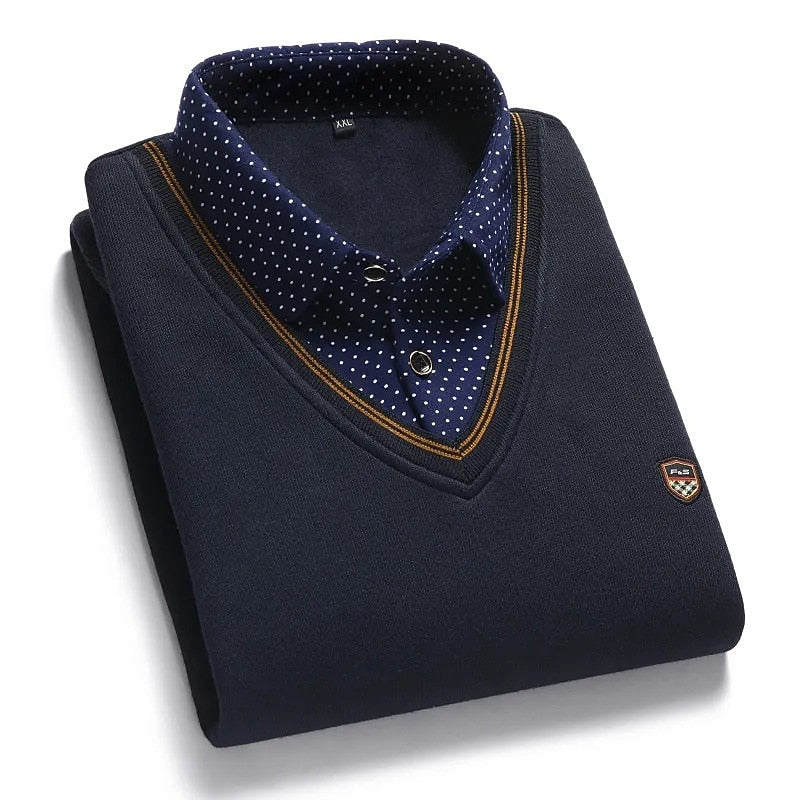 Warrick | Layered Mock-Collar Sweater