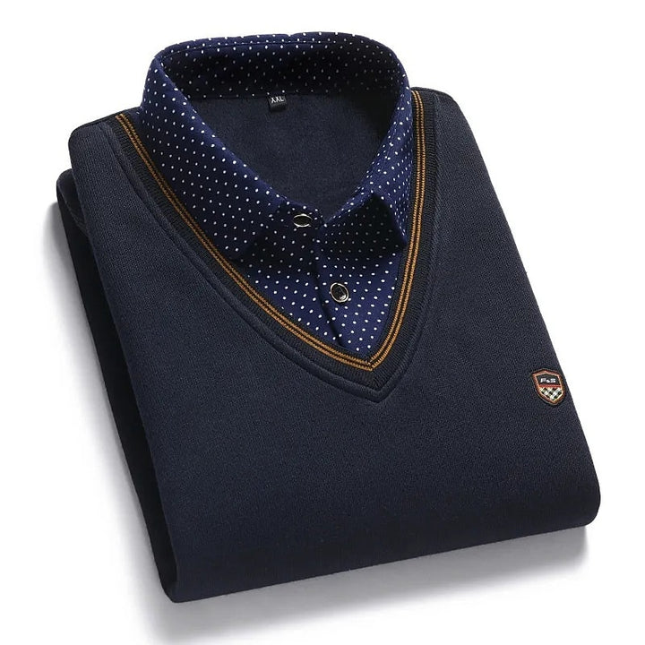 Warrick | Layered Mock-Collar Sweater