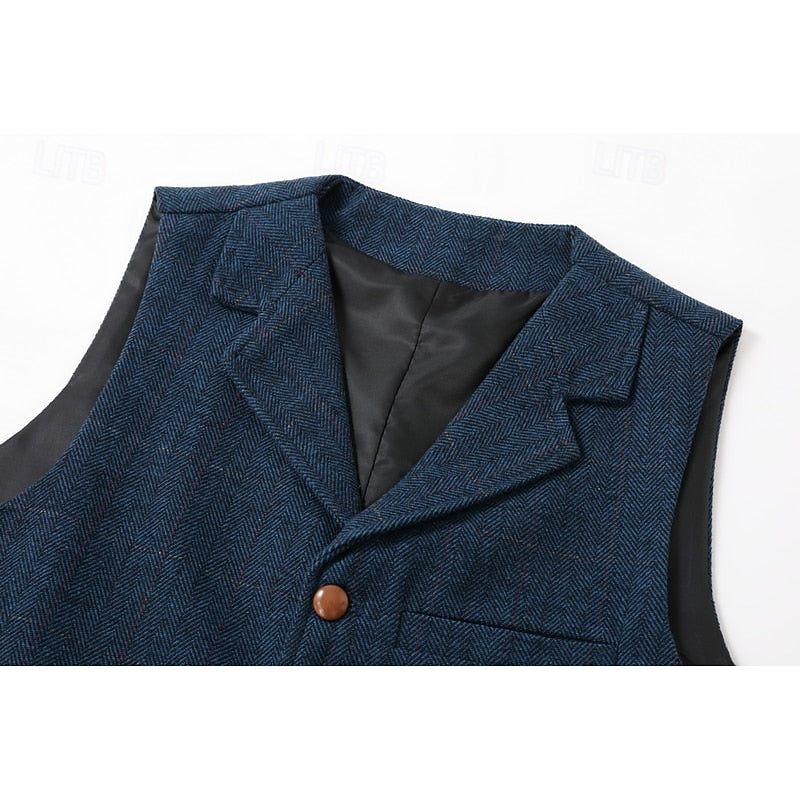 Everard | Herringbone Single-Breasted Vest