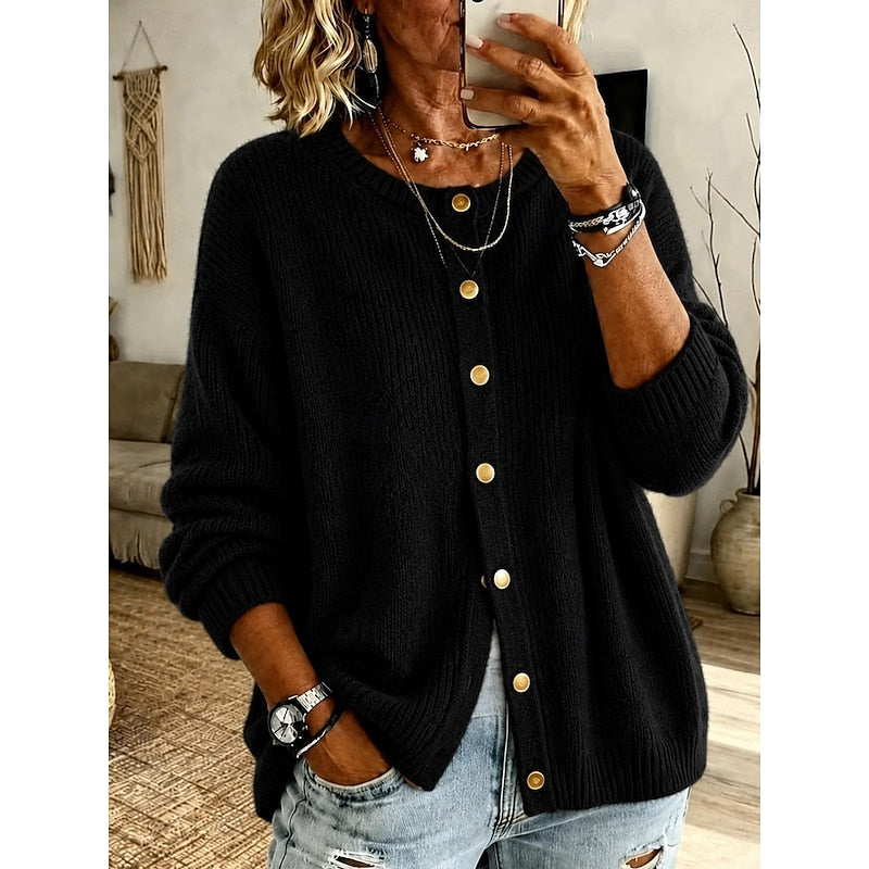 Loretta | Button-Front Knit Cardigan