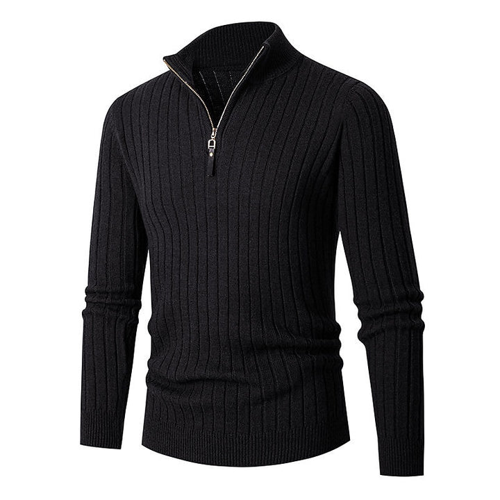 Reuben | Quarter-Zip Ribbed Sweater
